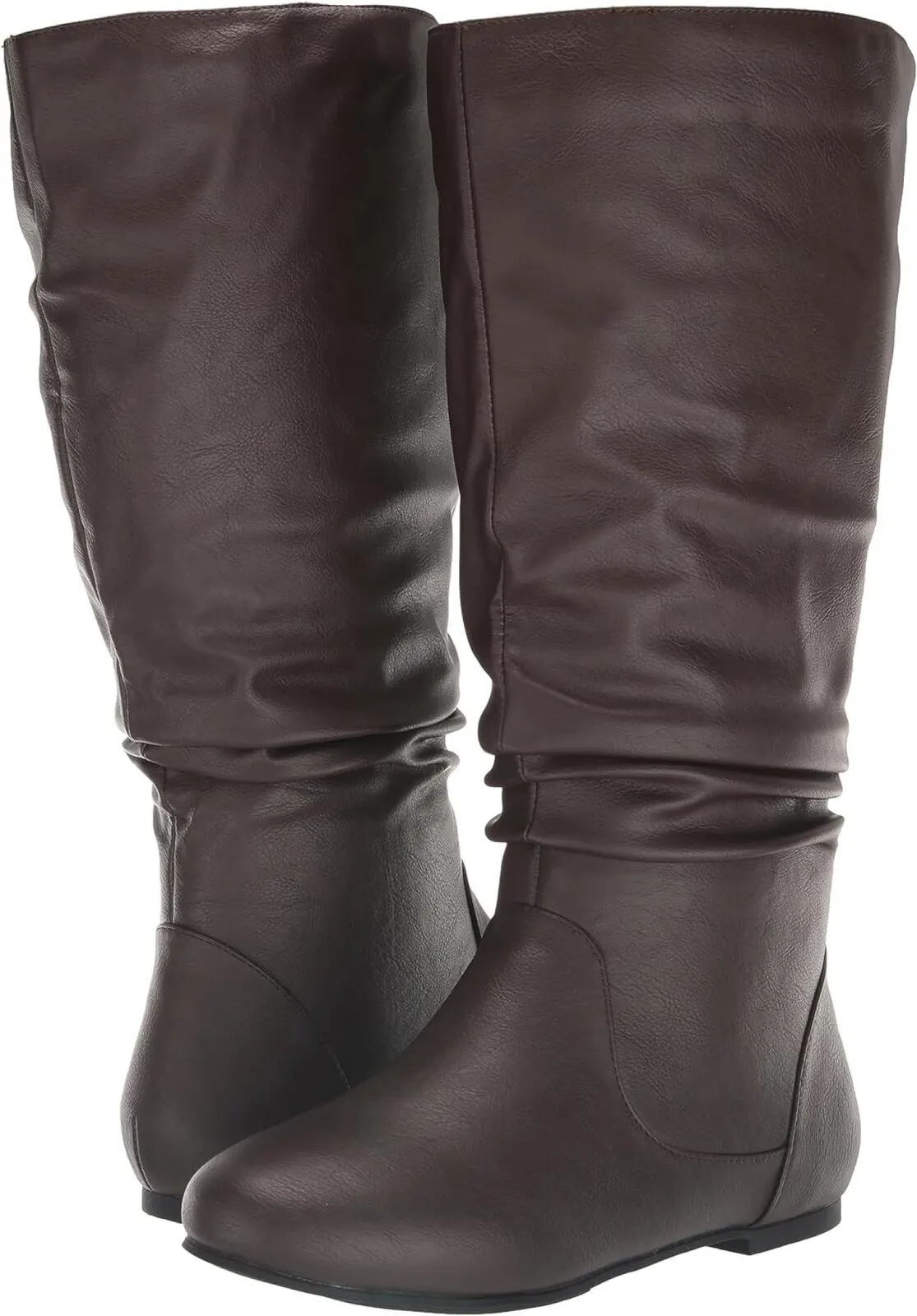 Journee Collection Women's Extra Wide Calf Mid Calf Boots Brown 9M-XWC