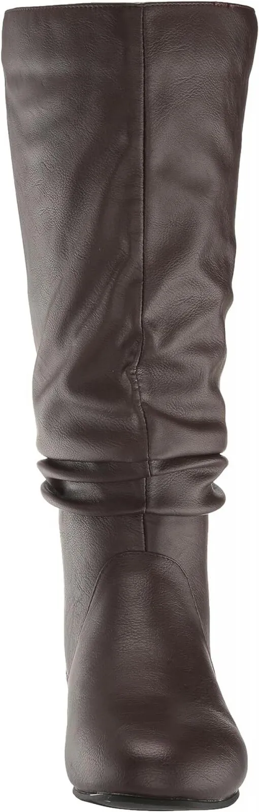 Journee Collection Women's Extra Wide Calf Mid Calf Boots Brown 9M-XWC