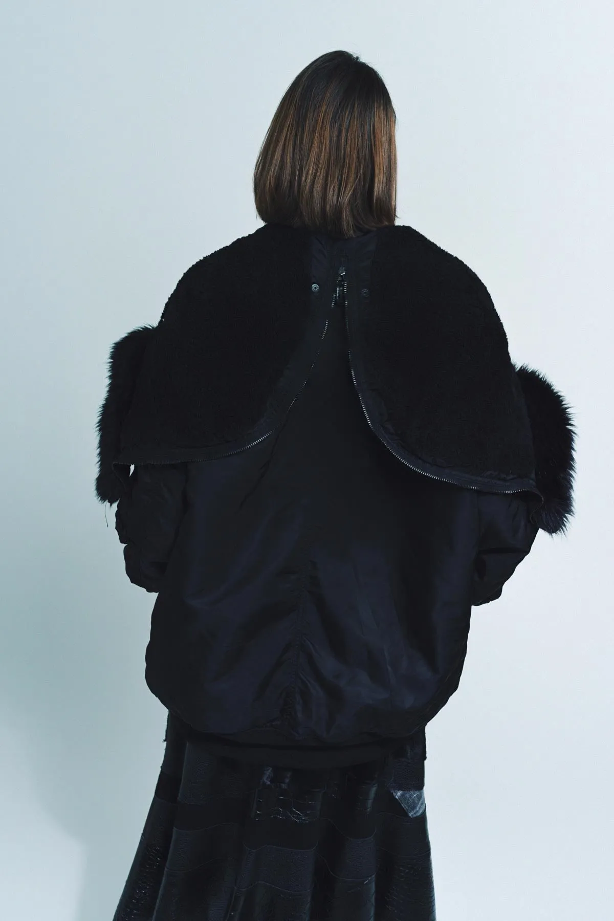 JUNYA WATANABE | TWILL FAUX FUR JACKET