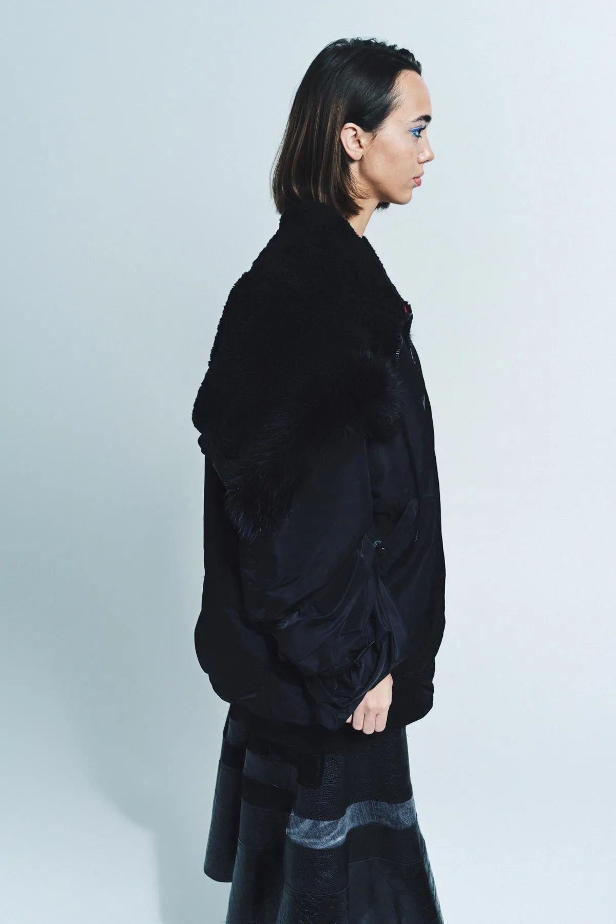 JUNYA WATANABE | TWILL FAUX FUR JACKET