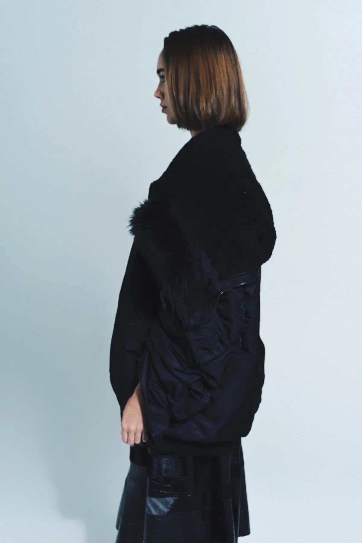 JUNYA WATANABE | TWILL FAUX FUR JACKET