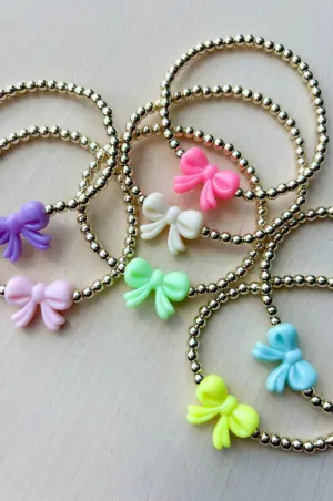 Kids Beaded Bow Bracelets