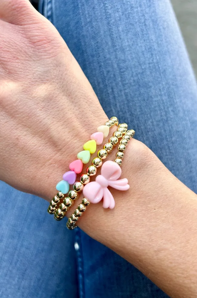 Kids Beaded Bow Bracelets