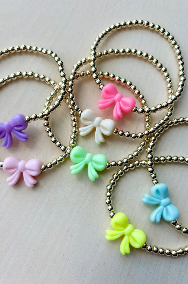 Kids Beaded Bow Bracelets