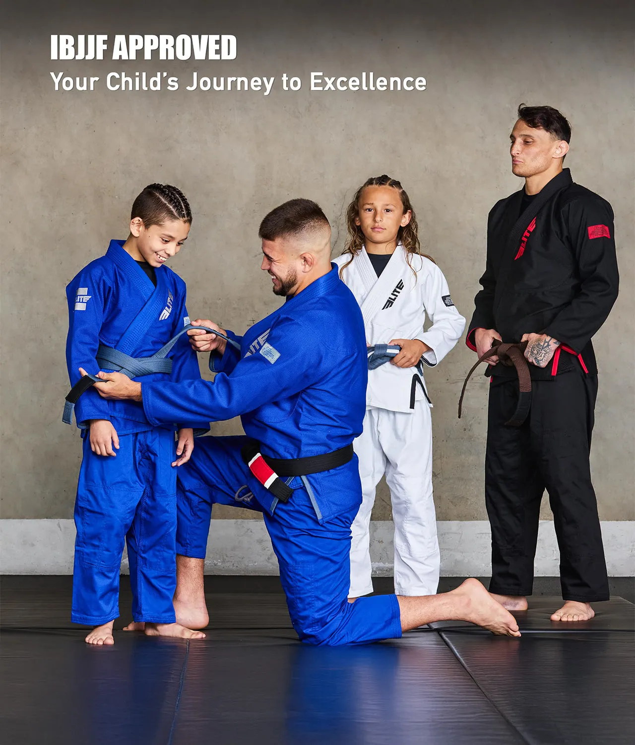 Kids' Brazilian Jiu Jitsu BJJ Gray Belt