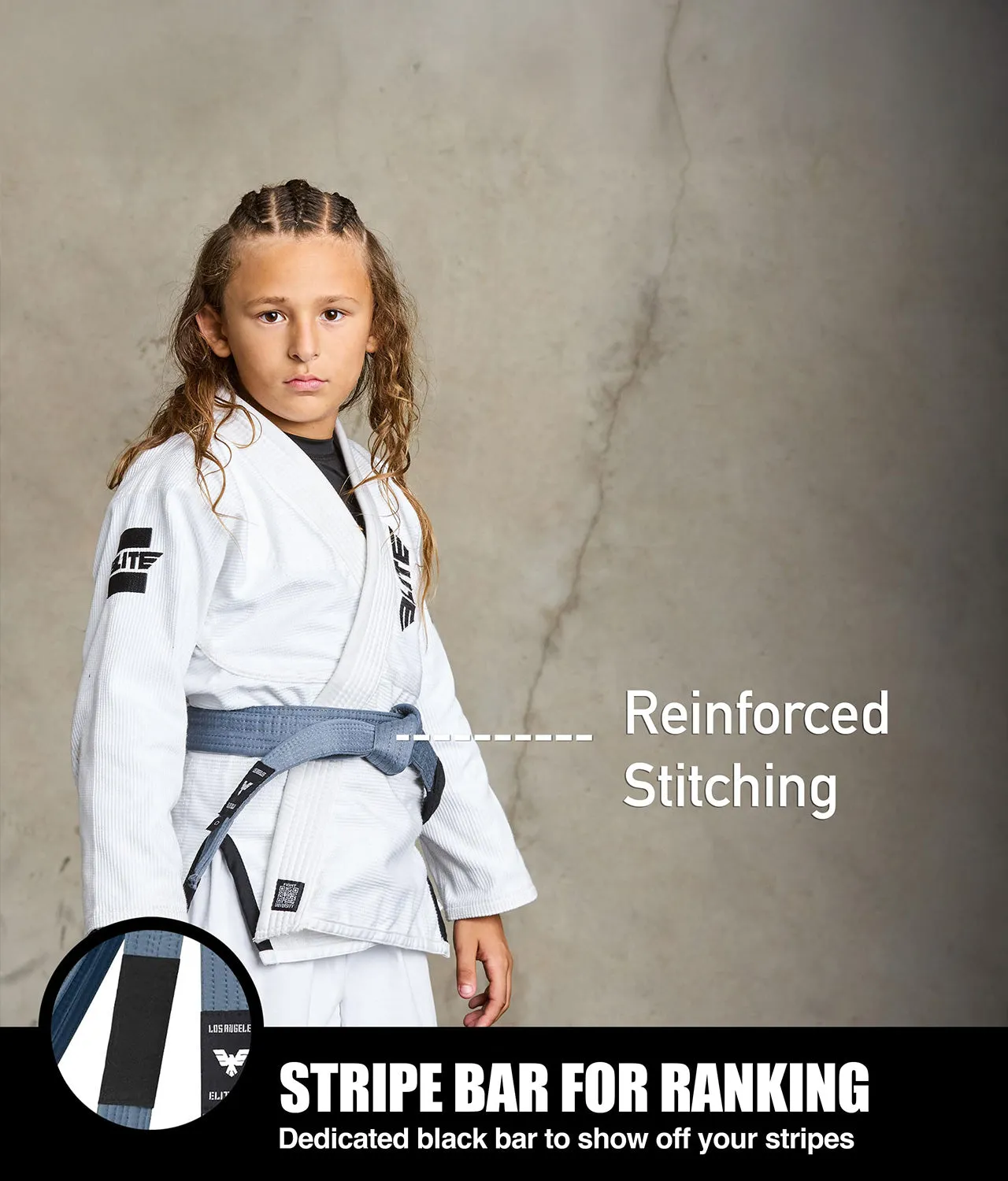 Kids' Brazilian Jiu Jitsu BJJ Gray Belt