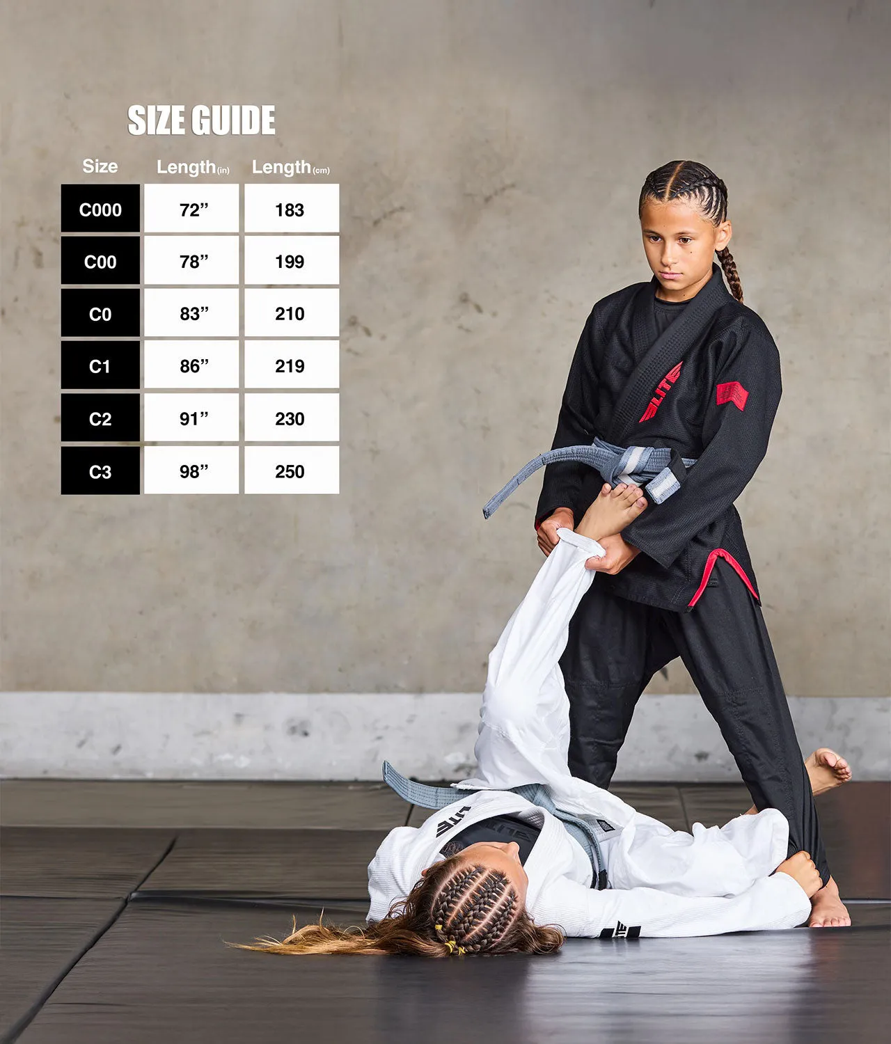 Kids' Brazilian Jiu Jitsu BJJ Gray/White Belt