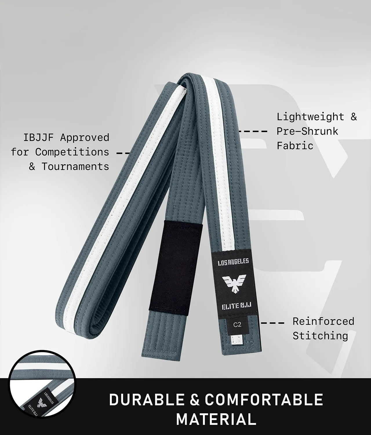 Kids' Brazilian Jiu Jitsu BJJ Gray/White Belt