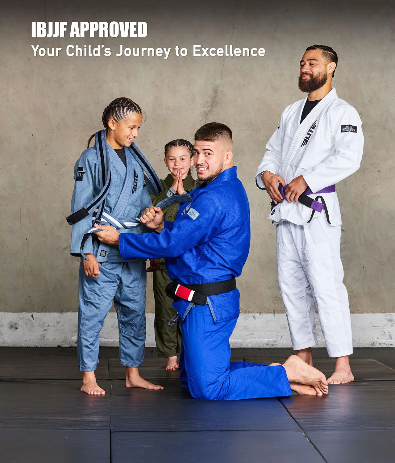 Kids' Brazilian Jiu Jitsu BJJ Gray/White Belt