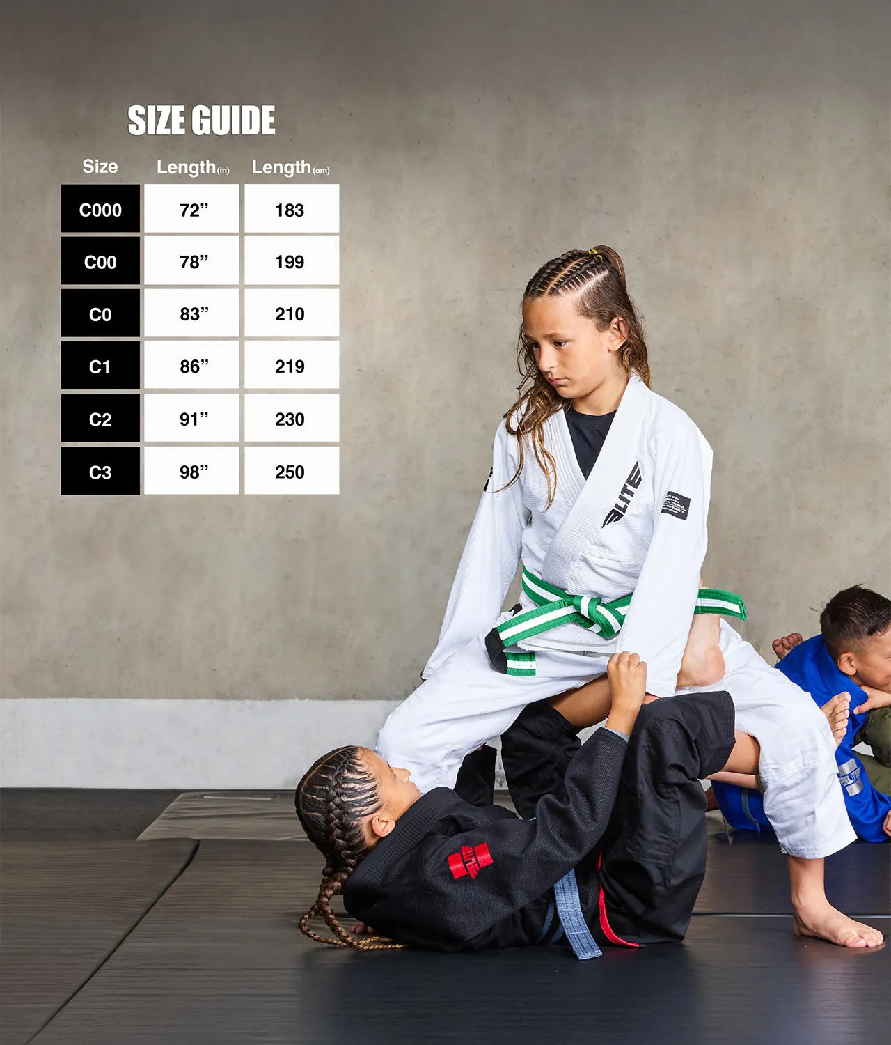 Kids' Brazilian Jiu Jitsu BJJ Green/White Belt