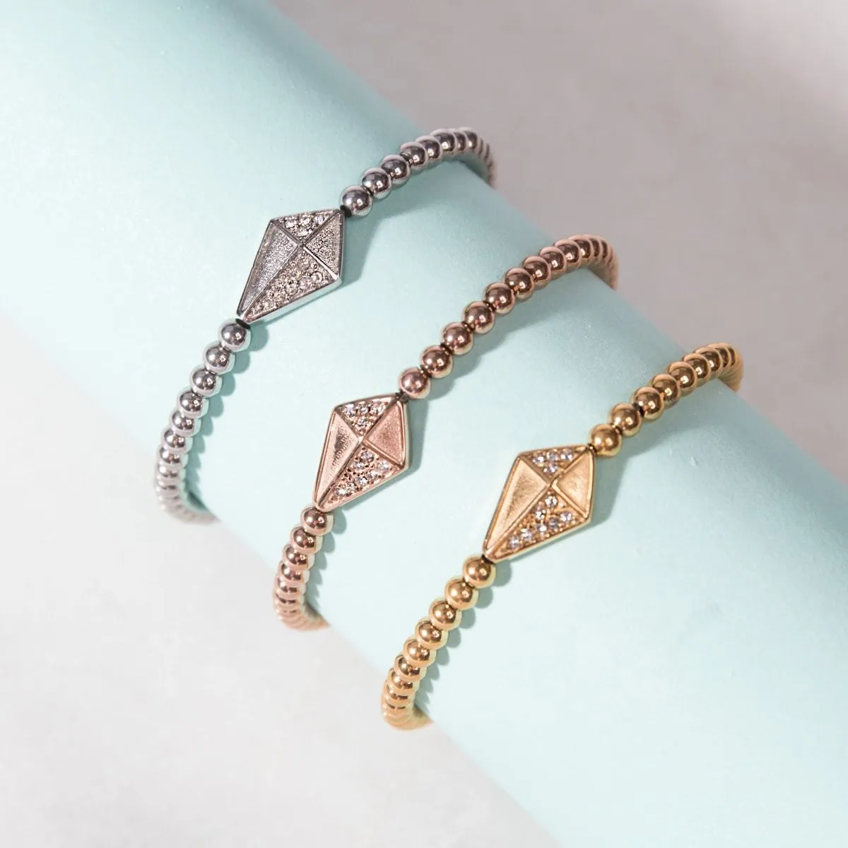 Kite | 18k Rose Gold | Crystal Charm Bracelet