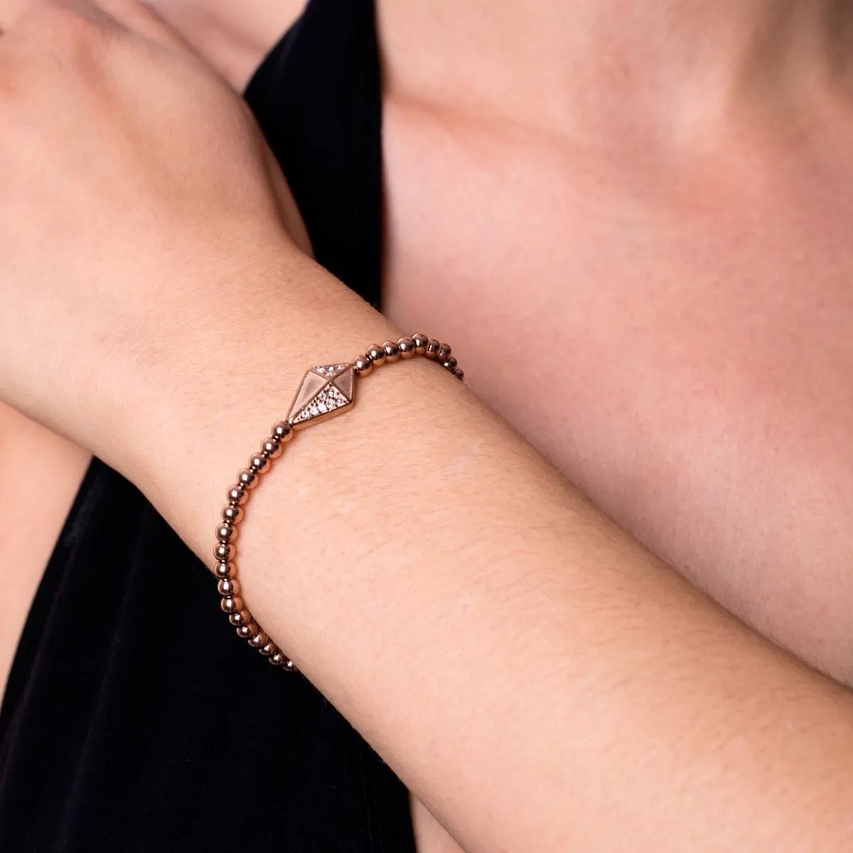 Kite | 18k Rose Gold | Crystal Charm Bracelet