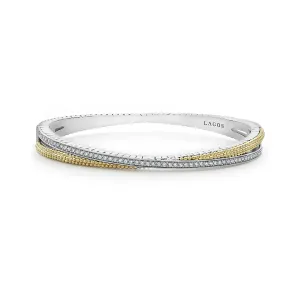 LAGOS Caviar Lux Gold Diamond Bangle
