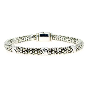 Lagos Signature Caviar Beaded X Bracelet