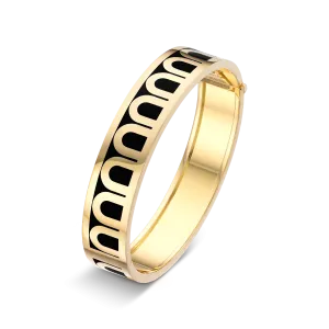 L'Arc de DAVIDOR Bangle GM, 18k Yellow Gold with Lacquered Ceramic