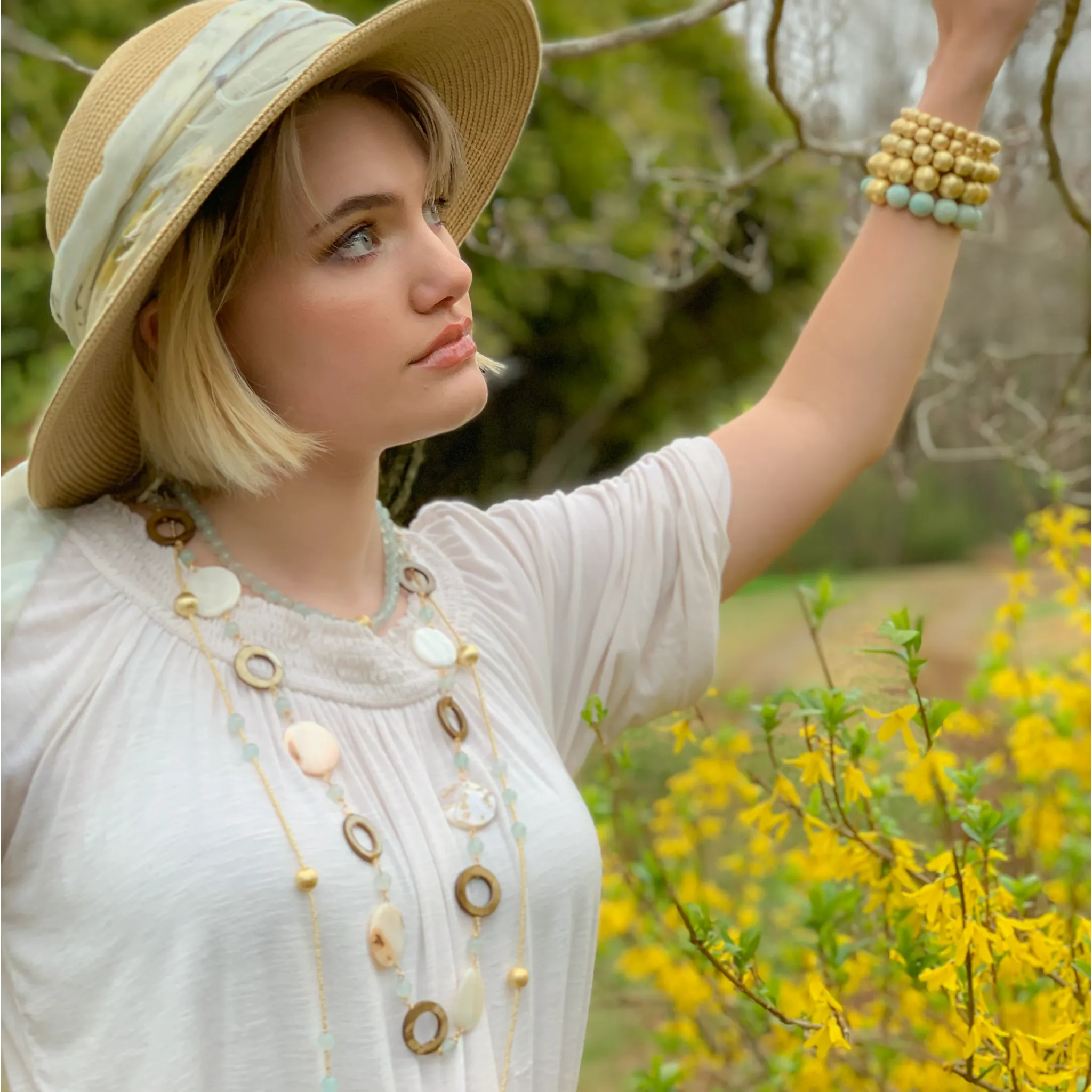 Large Brushed Gold Savannah Bracelet