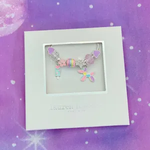 LAUREN HINKLEY BALLOON SAUSAGE DOG CHARM BRACELET