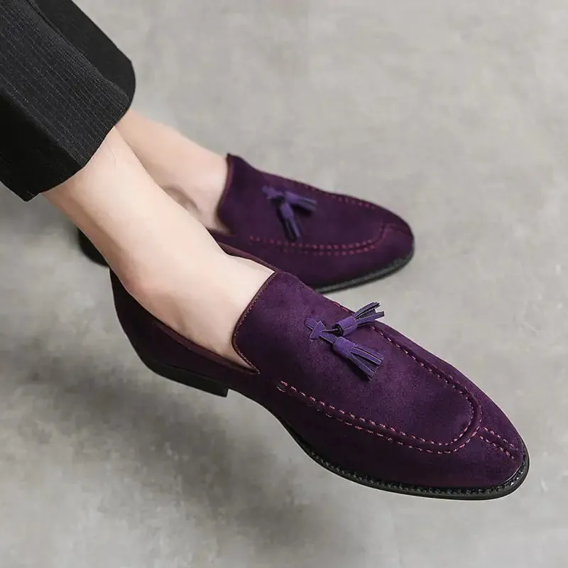 Leather Tassel Loafers for Men