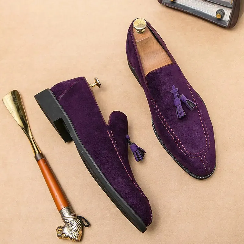 Leather Tassel Loafers for Men
