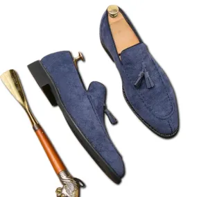 Leather Tassel Loafers for Men