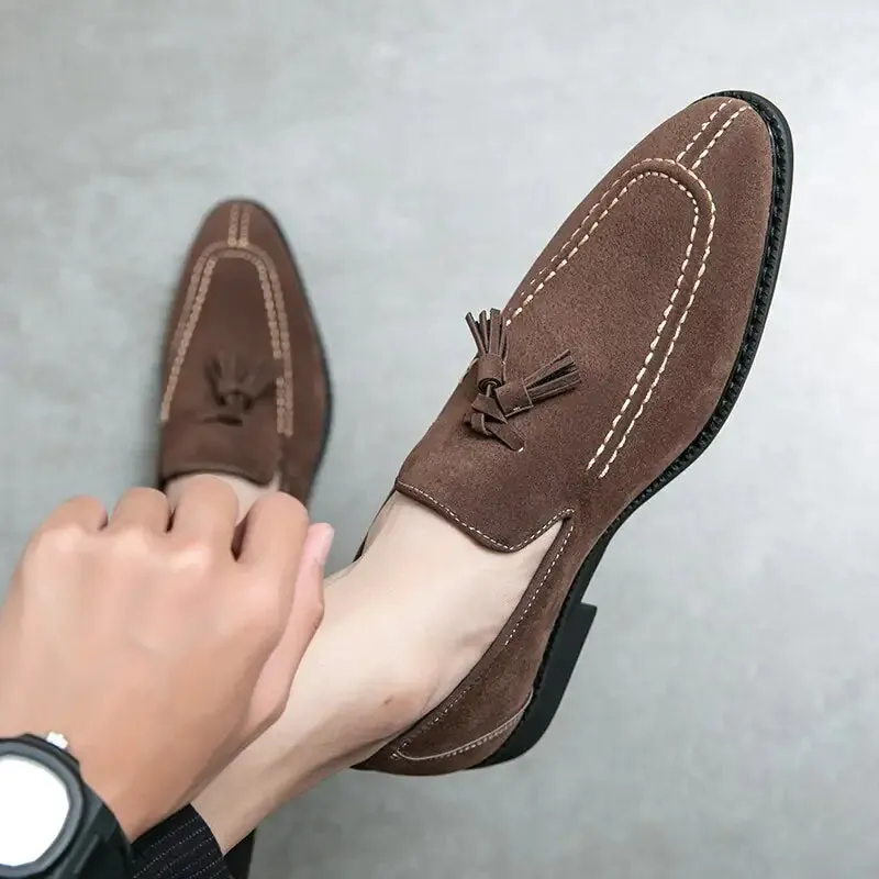 Leather Tassel Loafers for Men