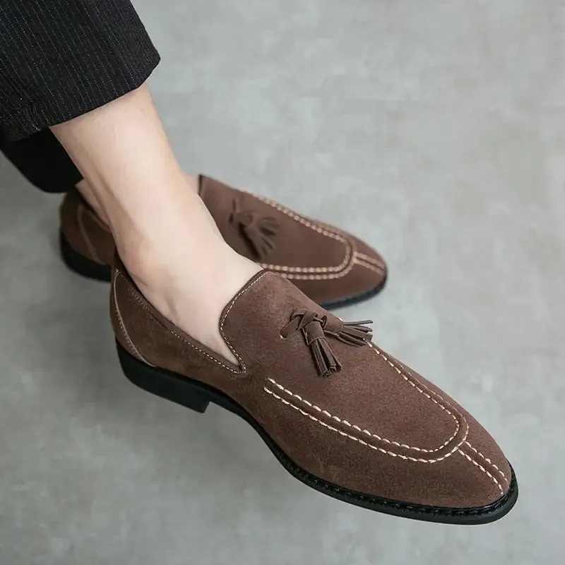Leather Tassel Loafers for Men