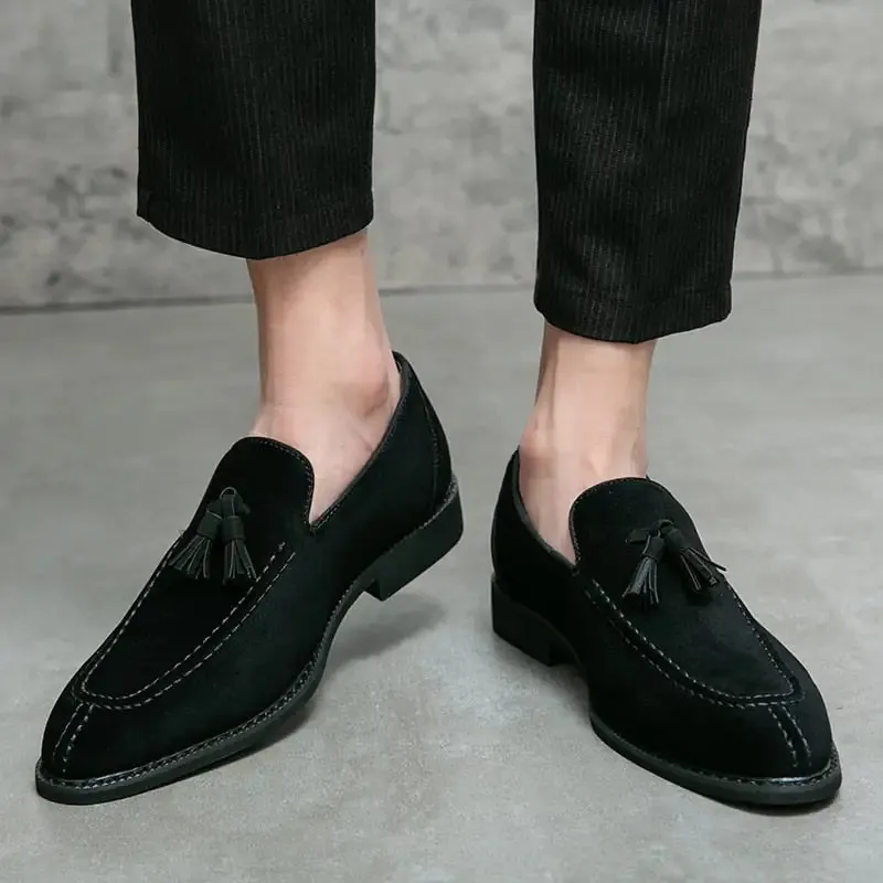 Leather Tassel Loafers for Men