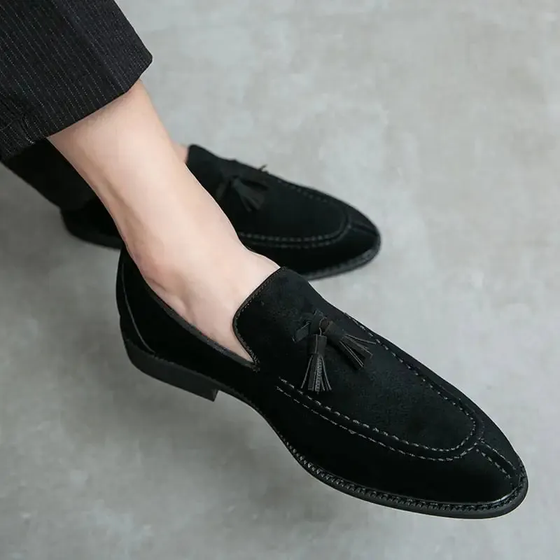 Leather Tassel Loafers for Men