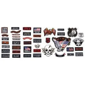 Live To Ride Motorcycle Jacket Patch Set 42 Pieces GFPATCH42 Free Shipping