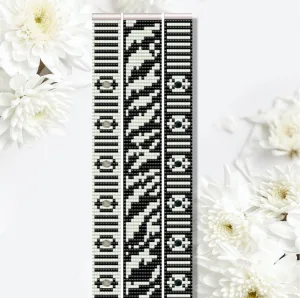 Loom Pattern - Bracelet ZEBRE