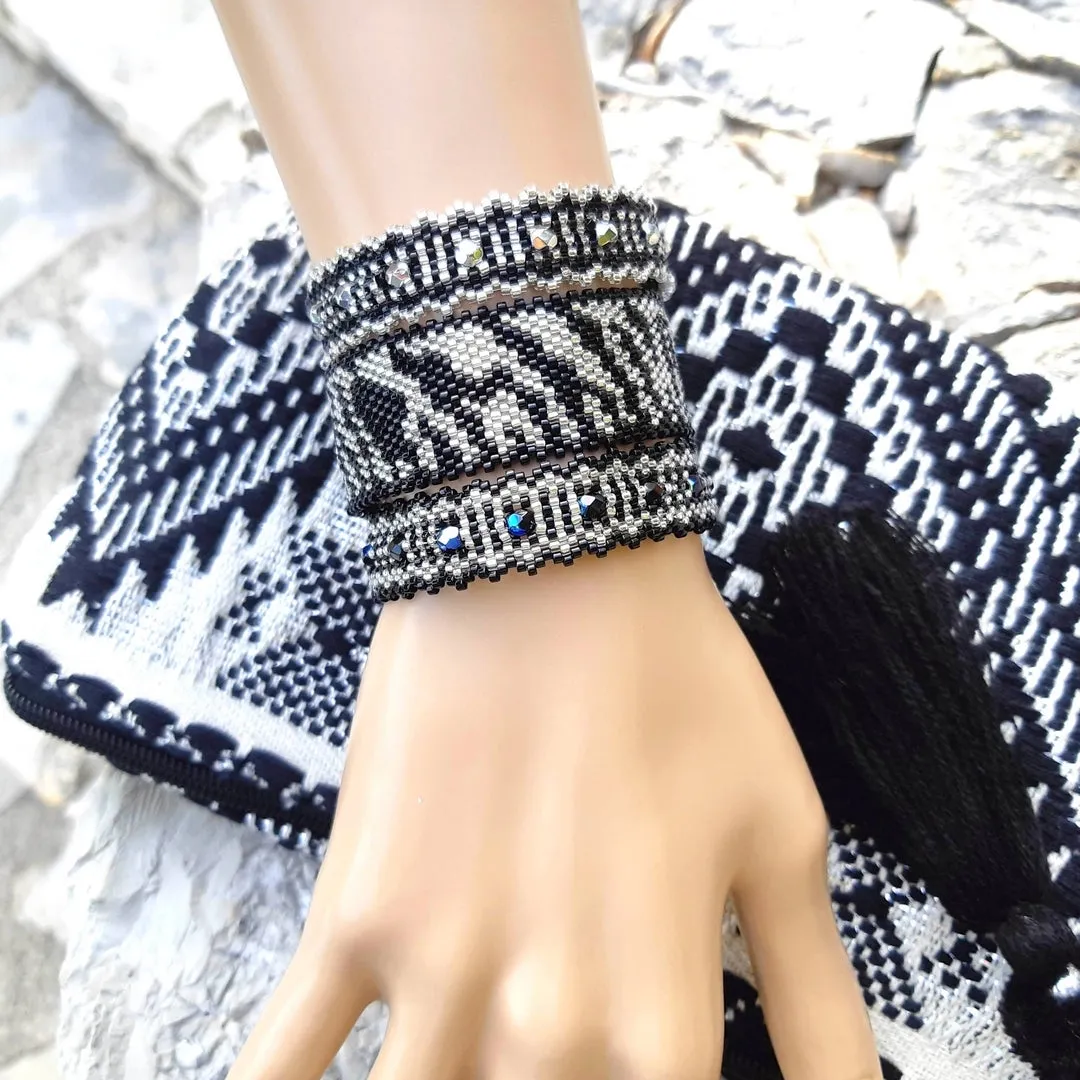 Loom Pattern - Bracelet ZEBRE