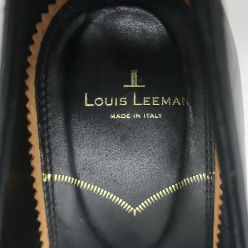 Louis Leeman Tassel Loafers Black Leather Size 43