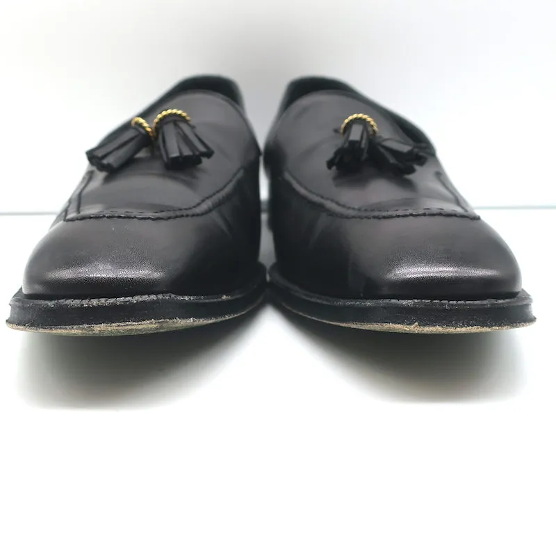 Louis Leeman Tassel Loafers Black Leather Size 43