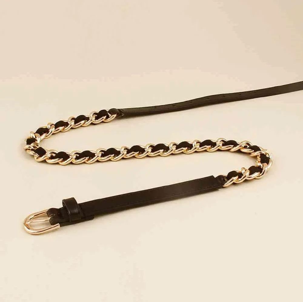 Luxe Chain Skinny Belt