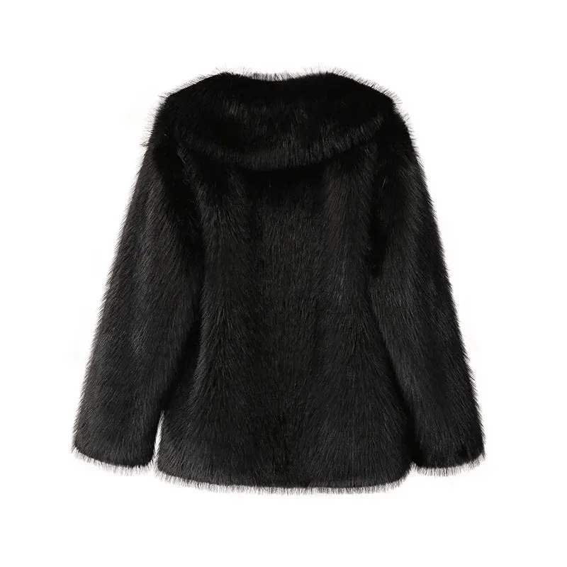 Luxury Faux Fur Women's Coat Jacket