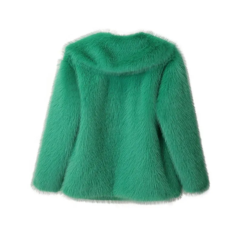 Luxury Faux Fur Women's Coat Jacket