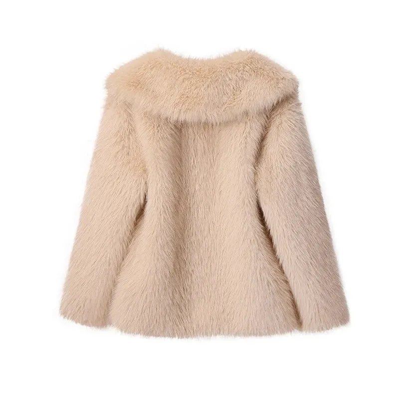 Luxury Faux Fur Women's Coat Jacket
