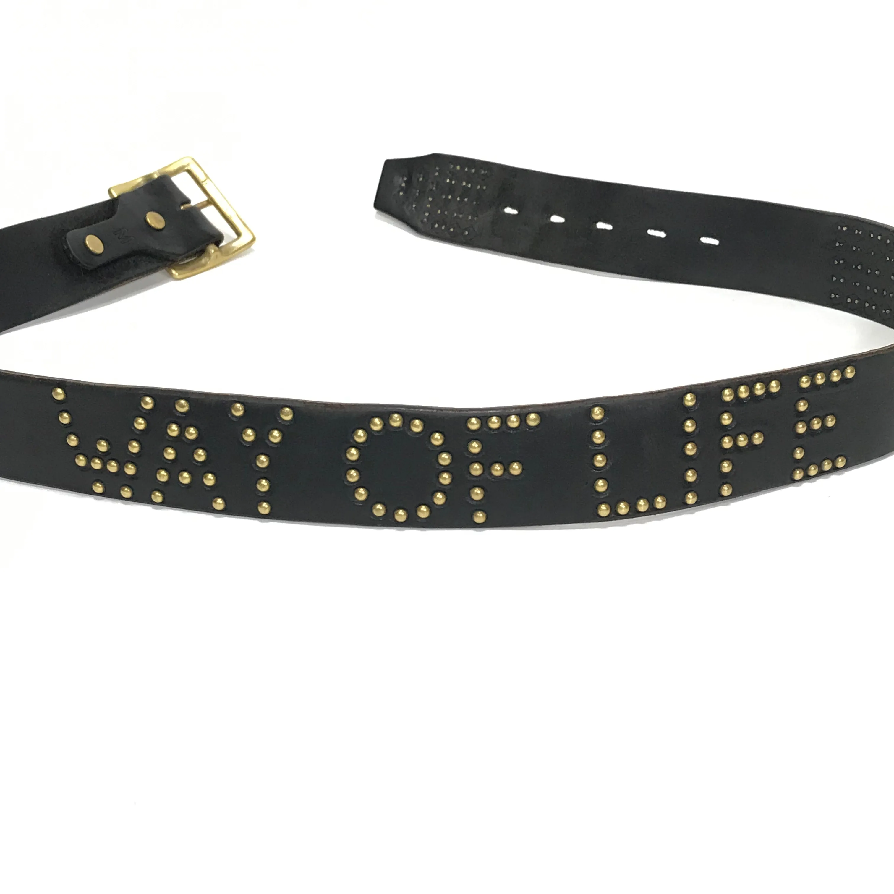 [M] Rats x HTC Way of Life Leather / Brass Studded Belt