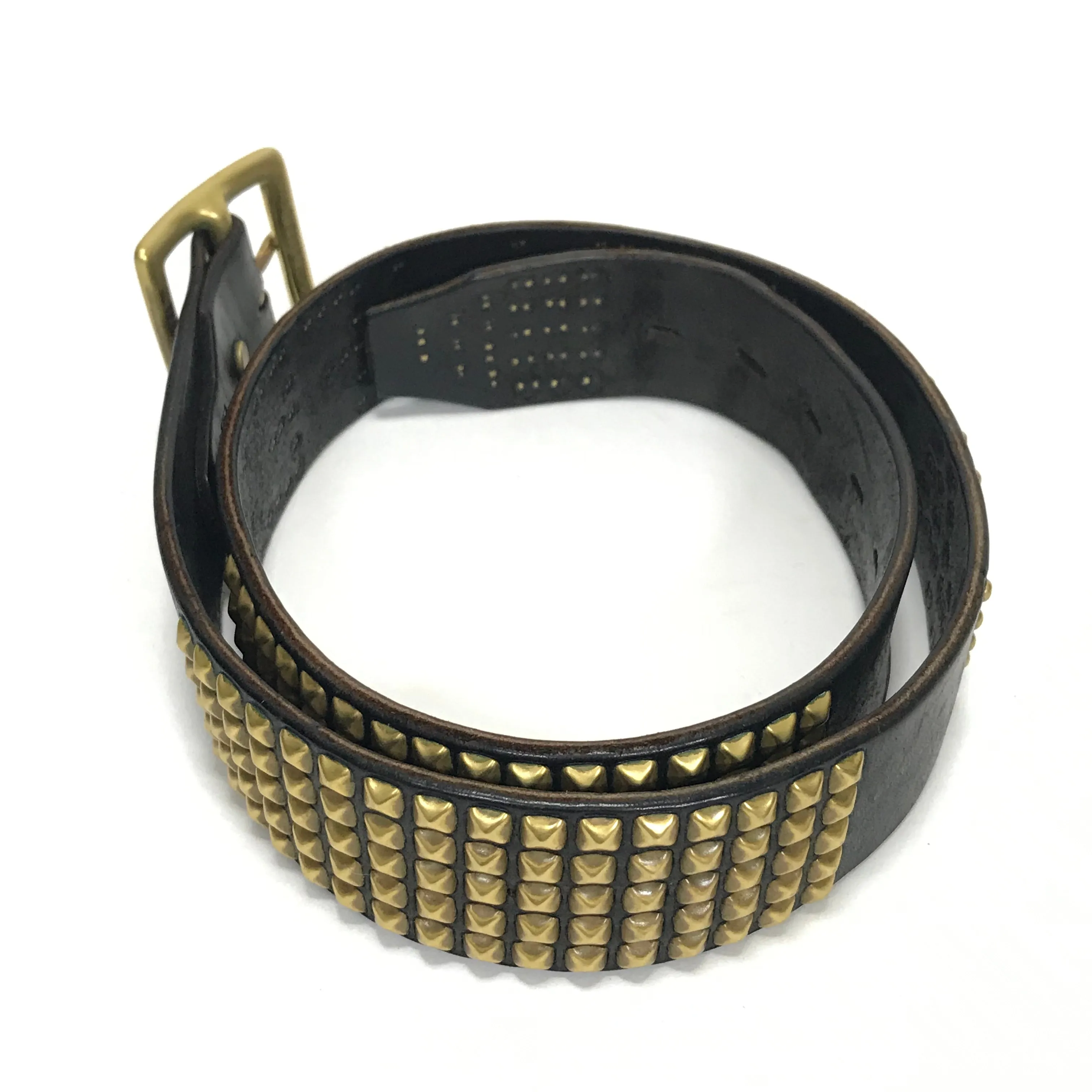 [M] Rats x HTC Way of Life Leather / Brass Studded Belt