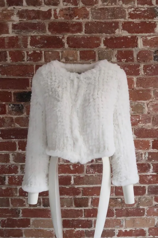 Macie Faux Jacket Long Sleeve in Snow