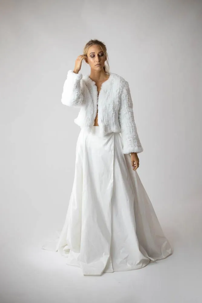 Macie Faux Jacket Long Sleeve in Snow
