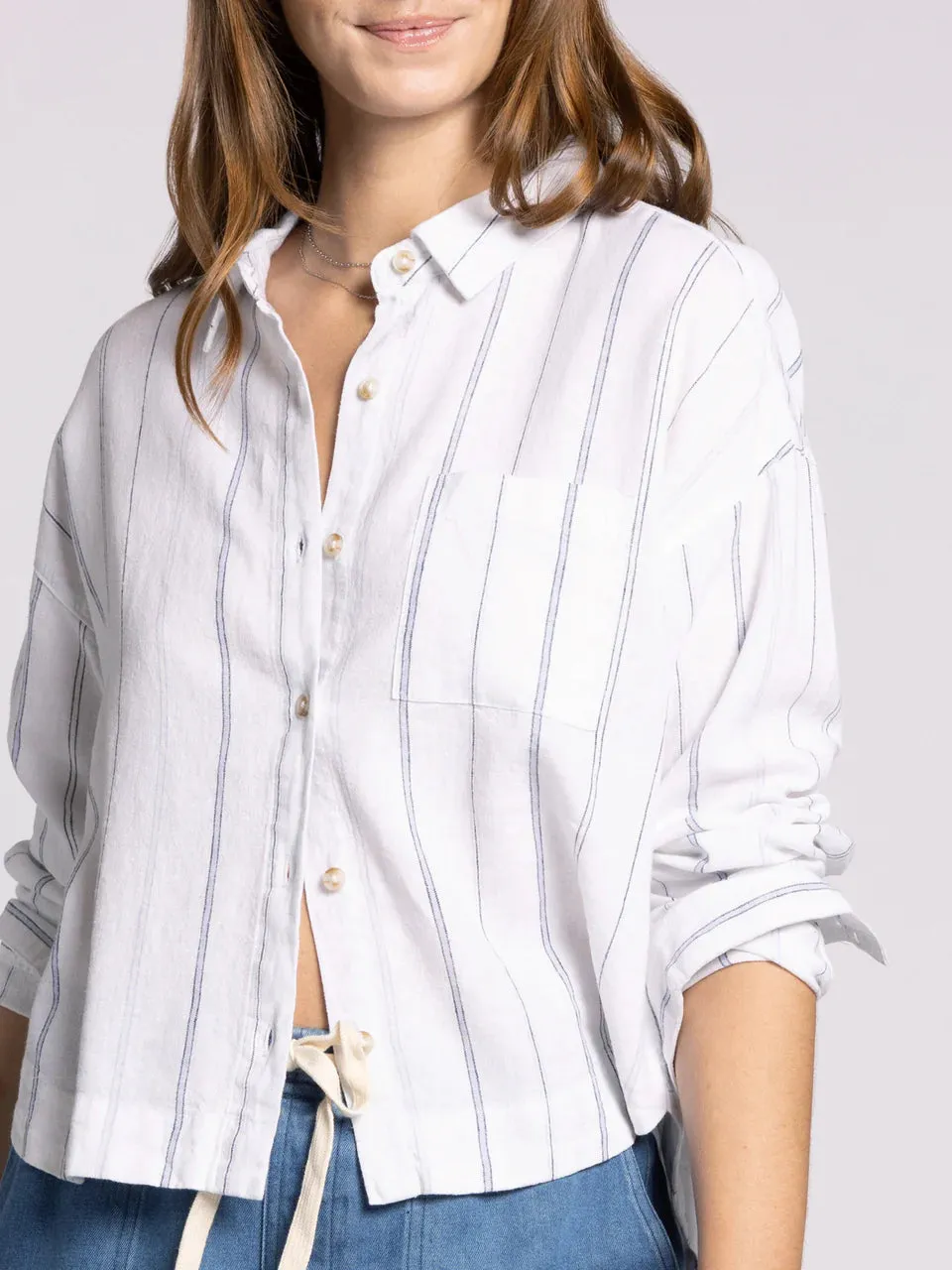 Madelyn Button Down Crop