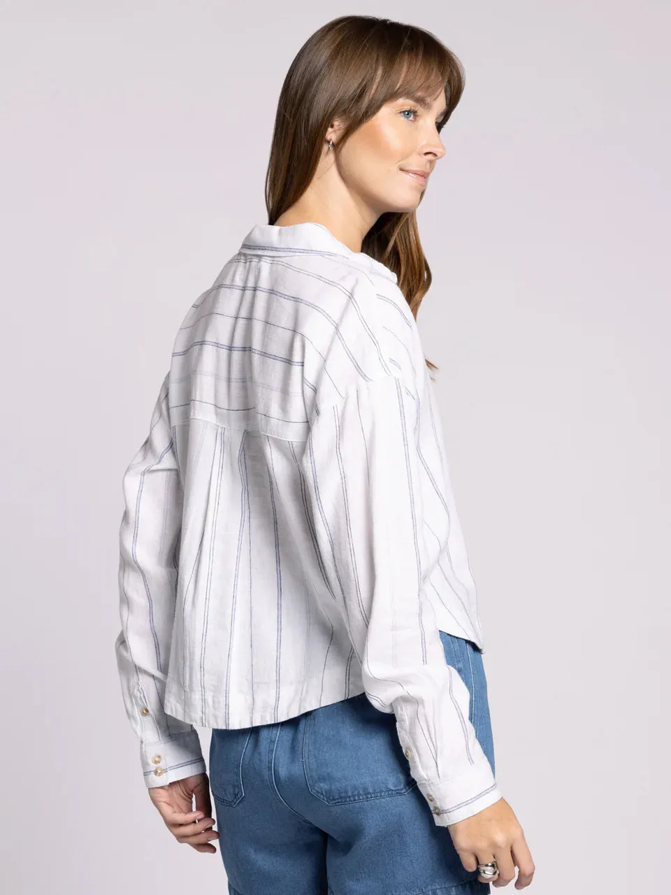 Madelyn Button Down Crop