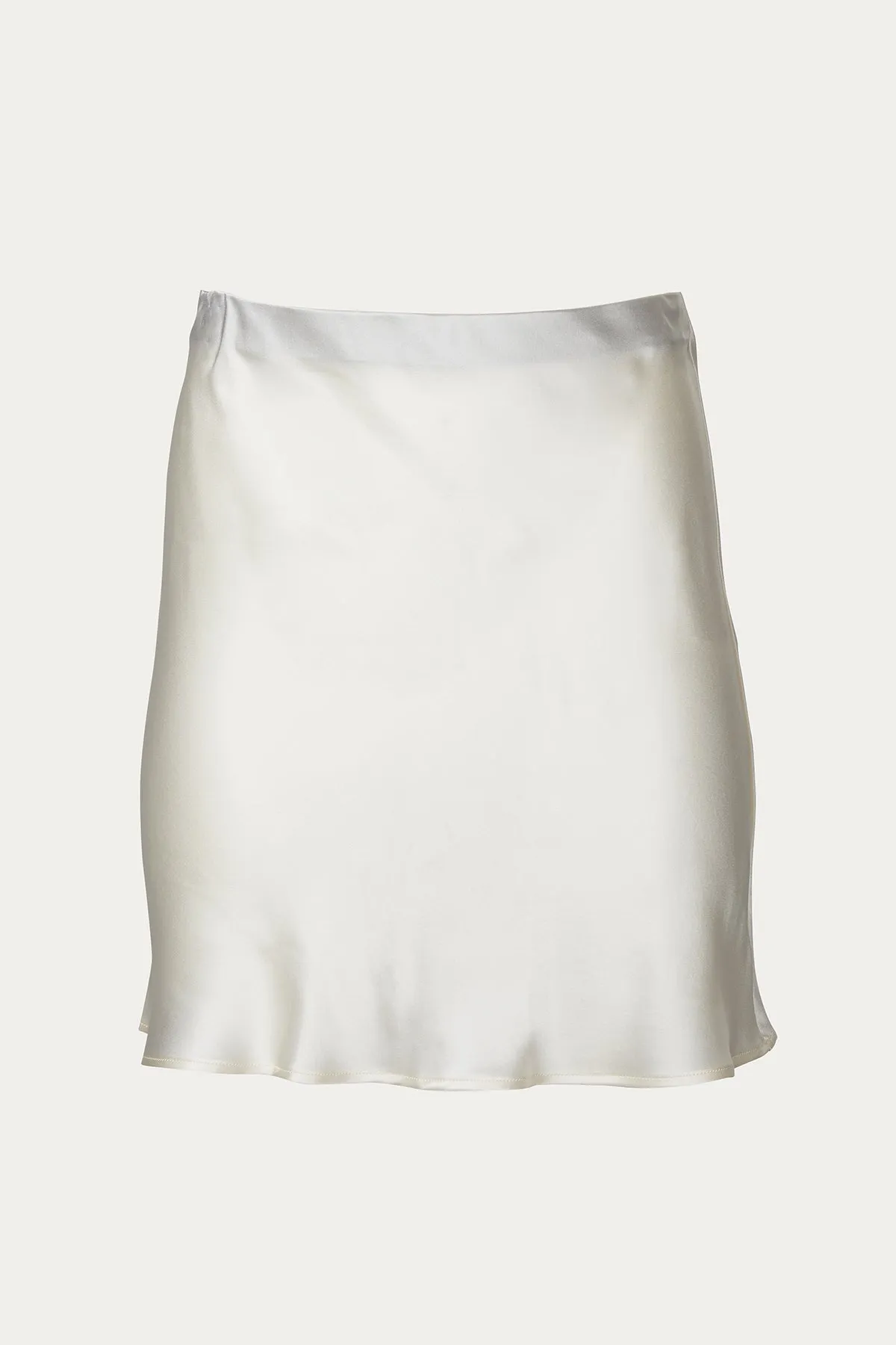 MADISON SILK-SATIN MINI SLIP SKIRT