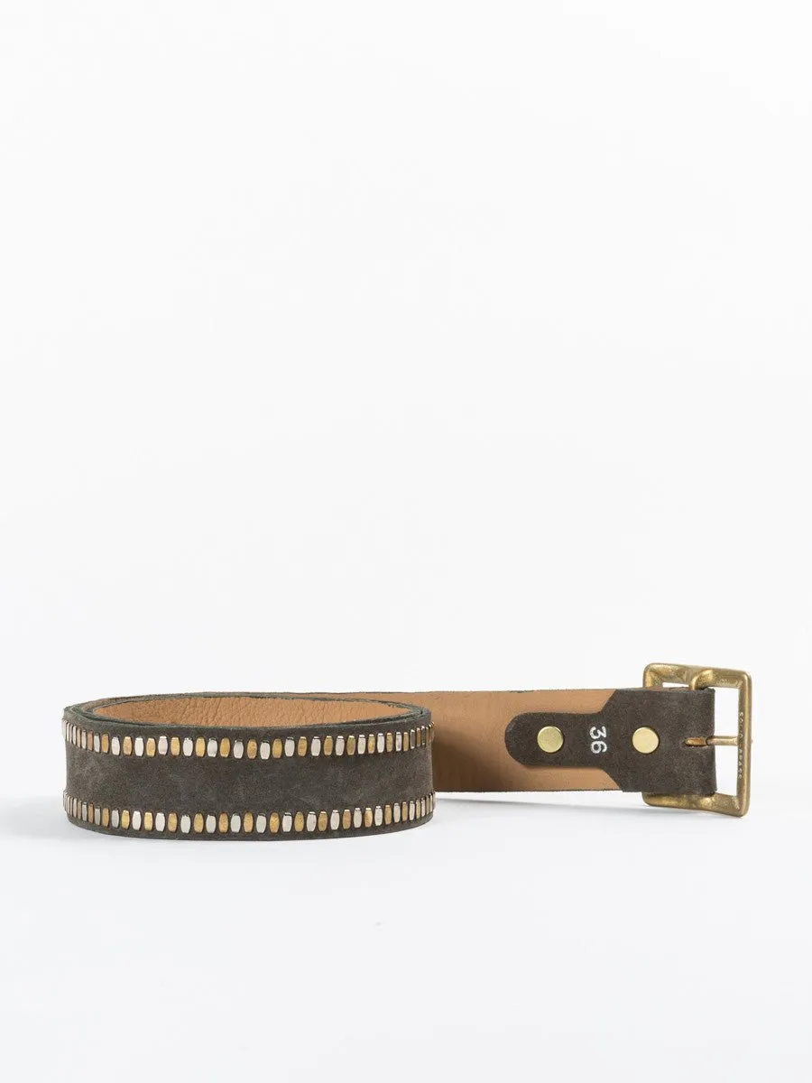 mala suede belt - olive