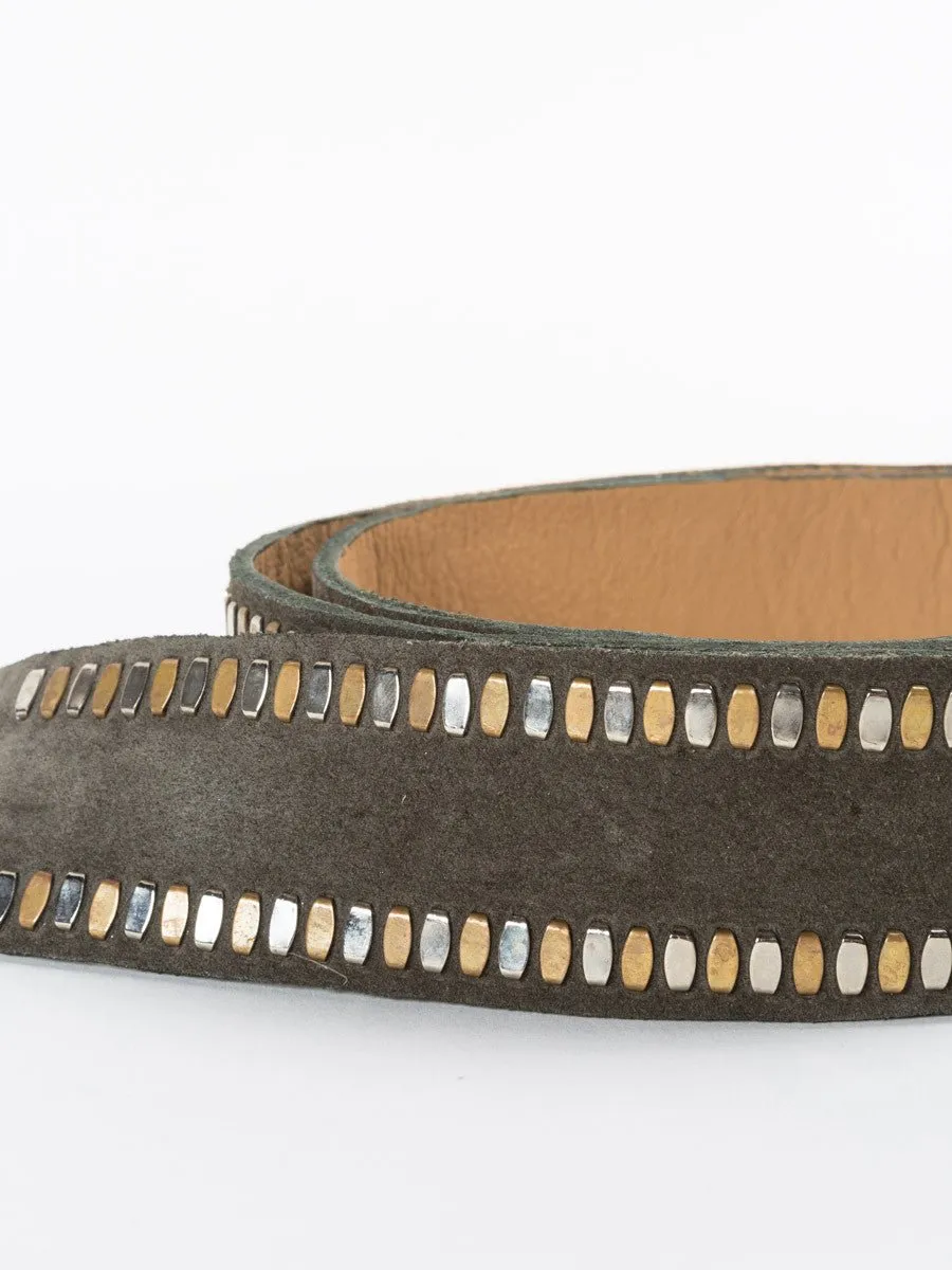 mala suede belt - olive