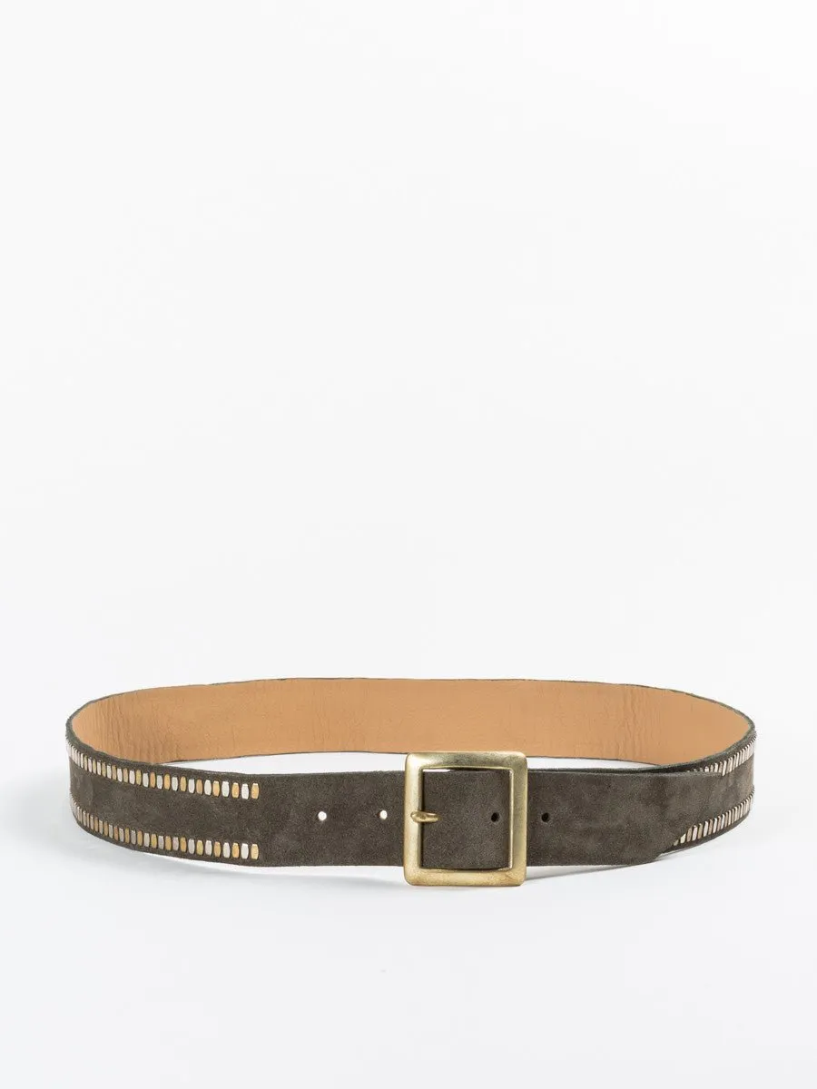 mala suede belt - olive