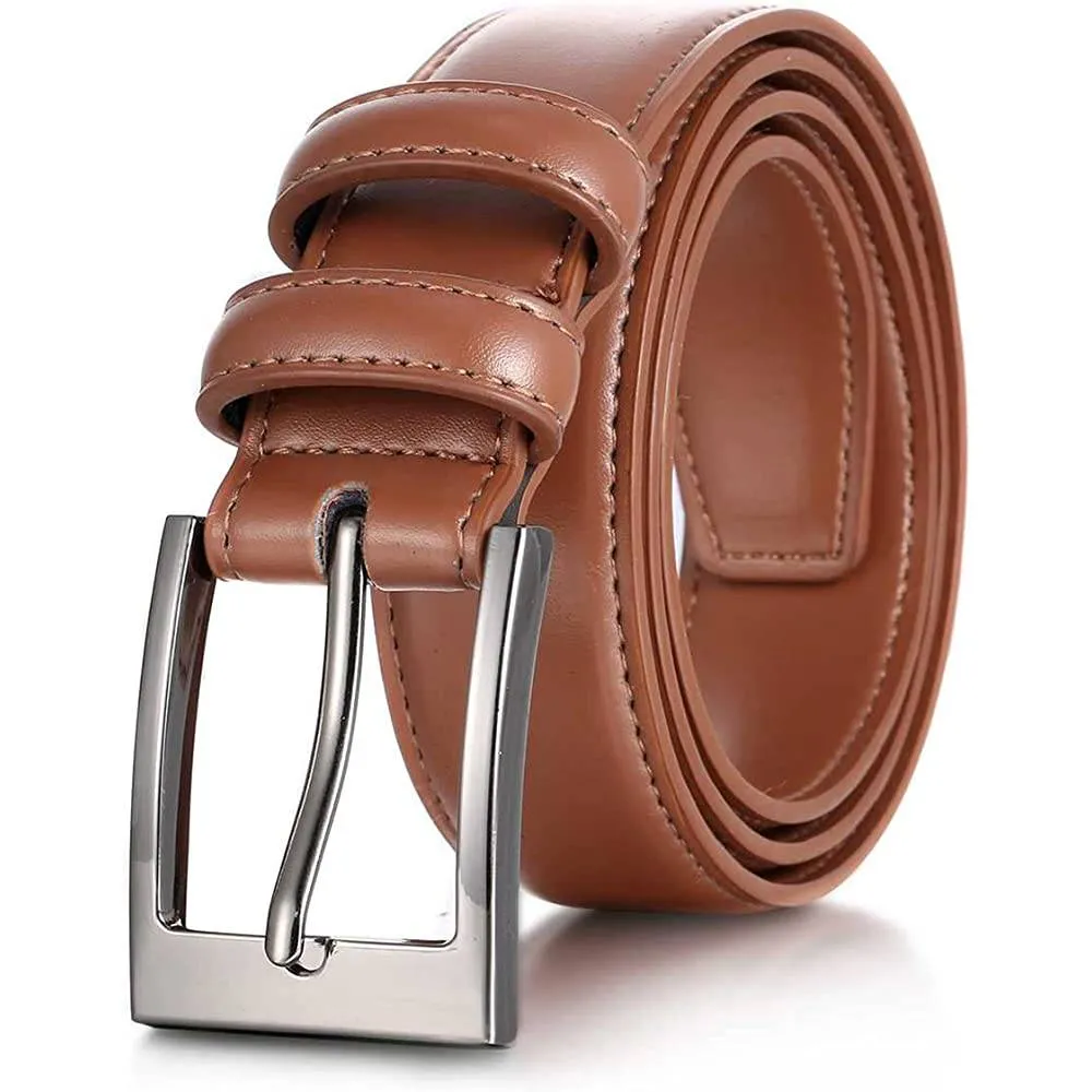 Marino’s Men Genuine Leather Dress Belt with Single Prong Buckle | Multiple Colors