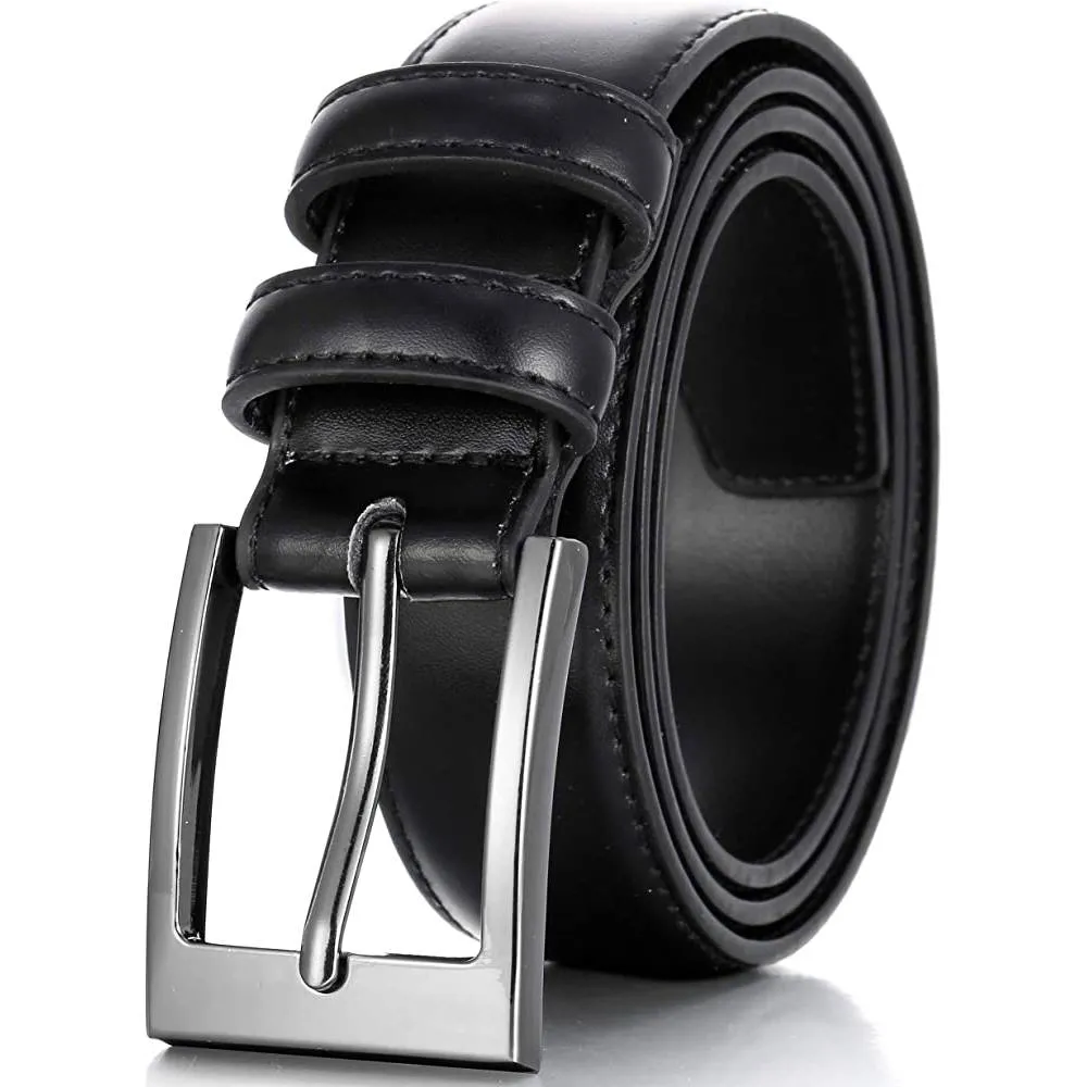 Marino’s Men Genuine Leather Dress Belt with Single Prong Buckle | Multiple Colors