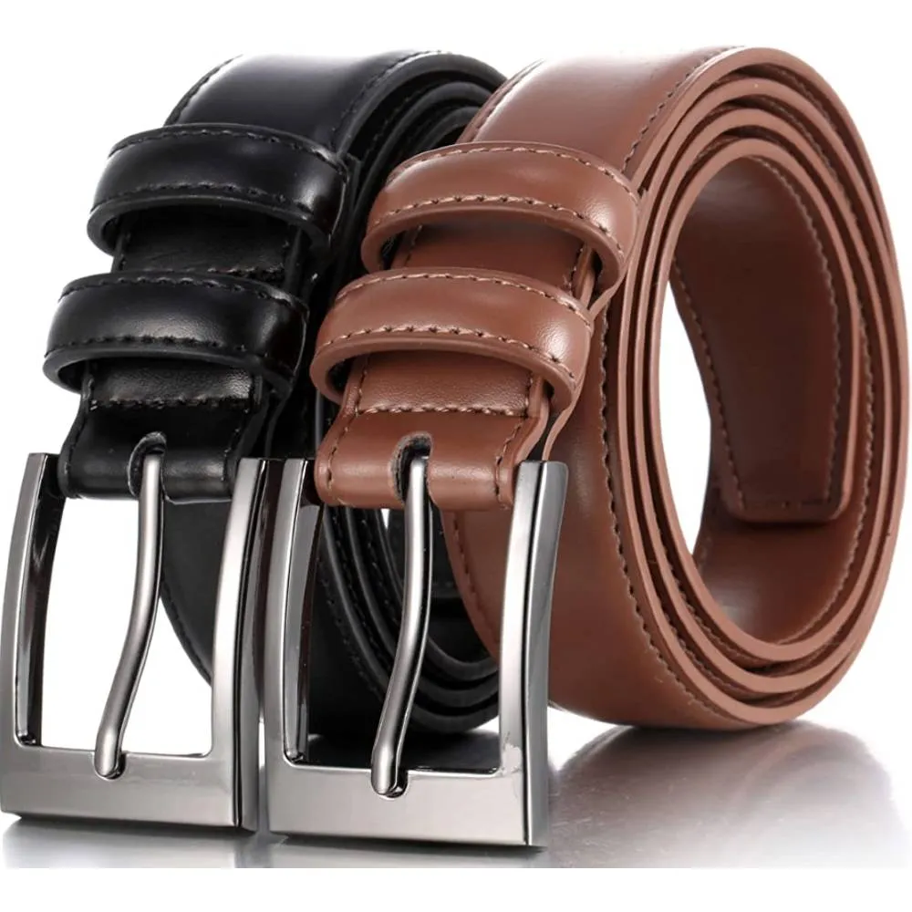 Marino’s Men Genuine Leather Dress Belt with Single Prong Buckle | Multiple Colors